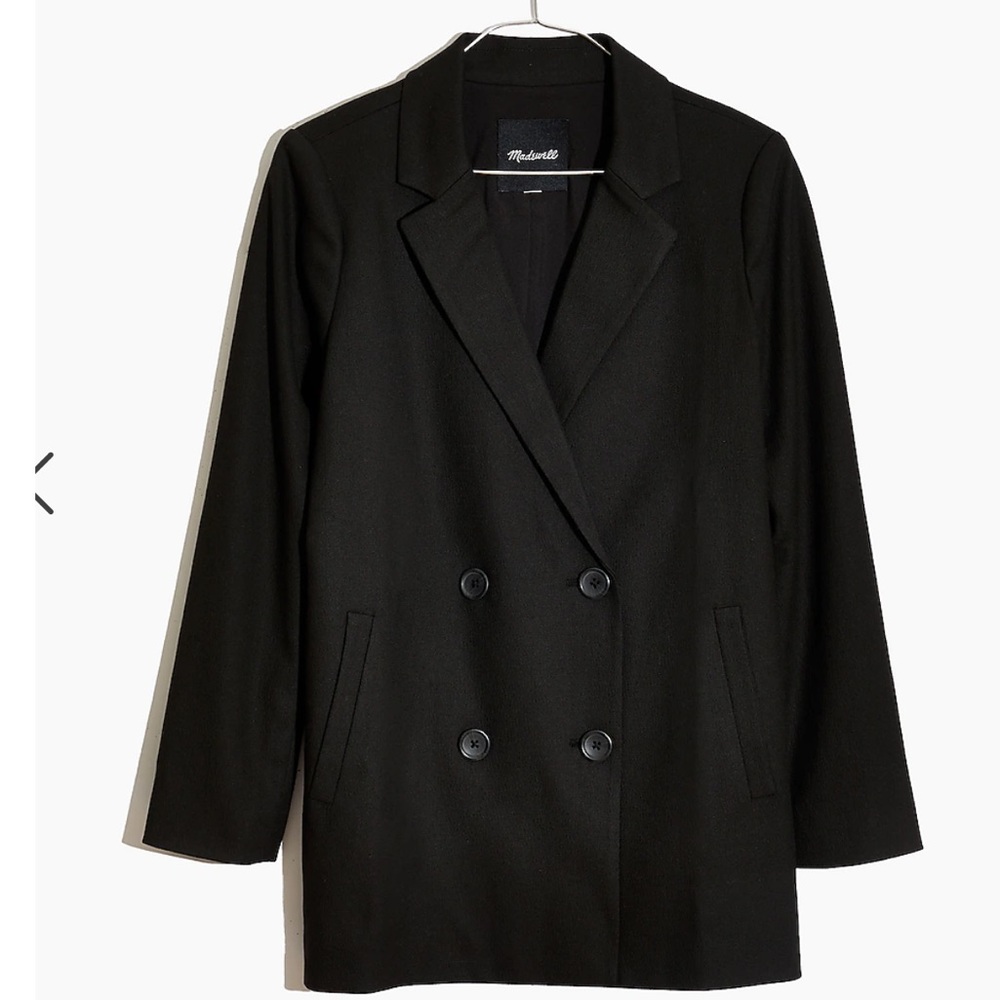 Madewell Black Double-Breasted Blazer